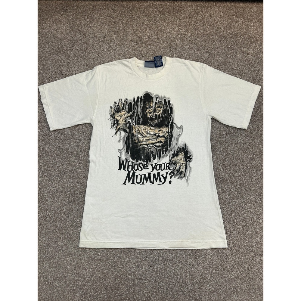 Universal Studios Whose Your Mummy T Shirt Mens M White Excellent Graphic Tee